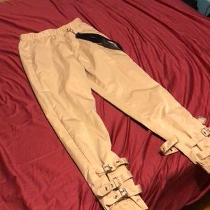 Khaki colored cargo pants